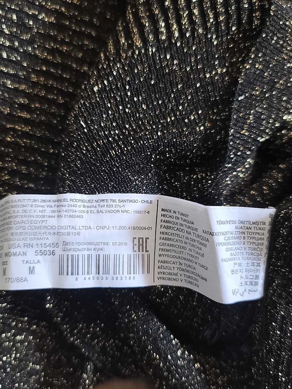 Mango Black Sweater with Gold Lurex Threading - Picture 10 of 10